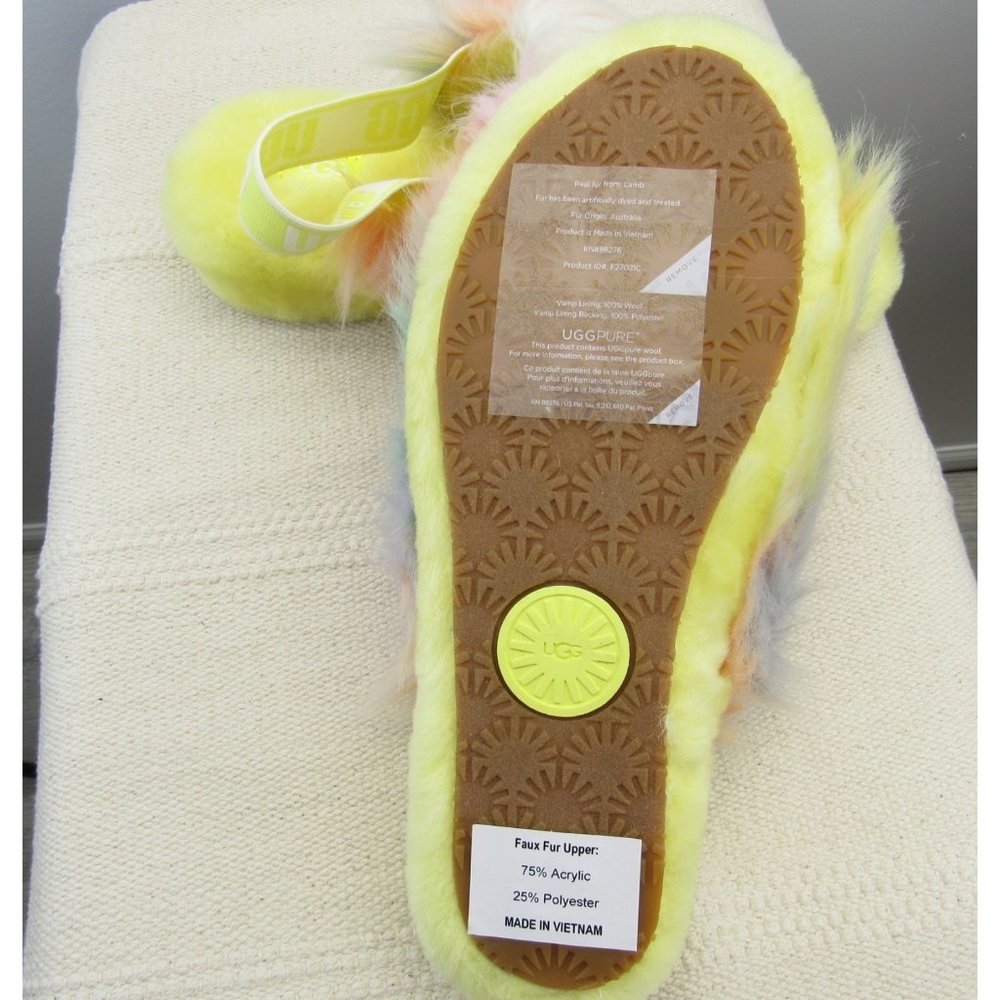 UGG FLUFF YEAH TIE DYE SLIDES / SLIPPERS WOMENS - Picture 7 of 8